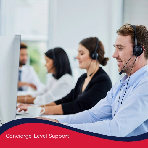 24/7 concierge-level travel support team assisting VIP fashion clients at Frenchway Travel