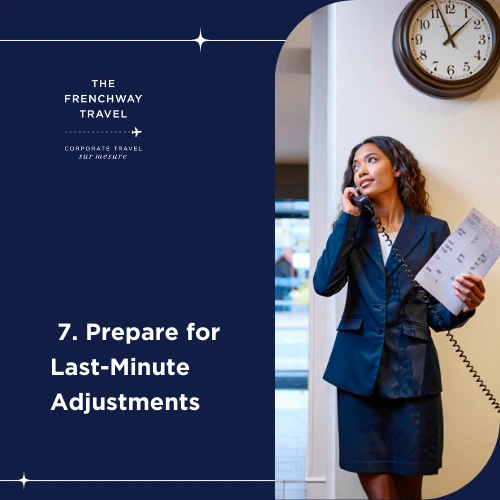 Corporate travel manager on phone with printed itinerary