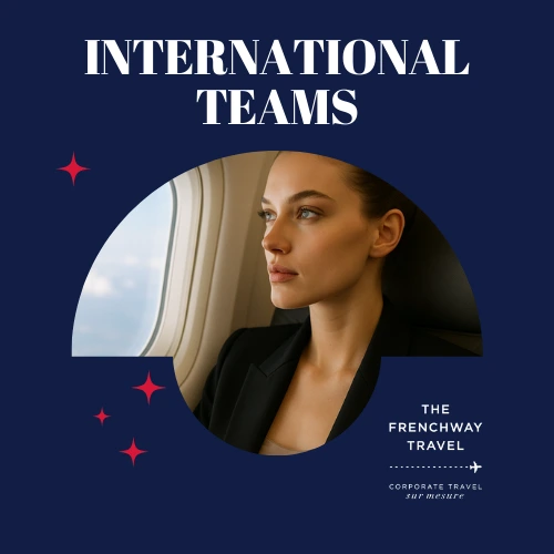 Business traveler on airplane representing global creative teams attending Paris Fashion Week.