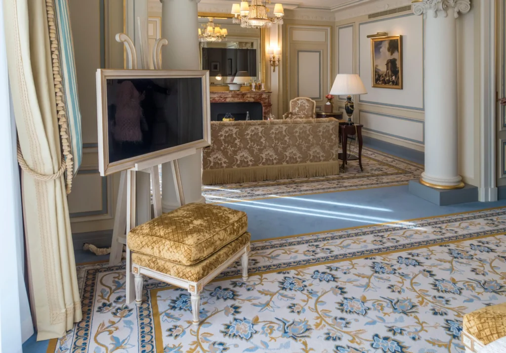 Luxury hotel suite interior representing high-end corporate travel and concierge services by Frenchway Travel