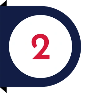 Number 2 badge for a VIP talent travel checklist section.