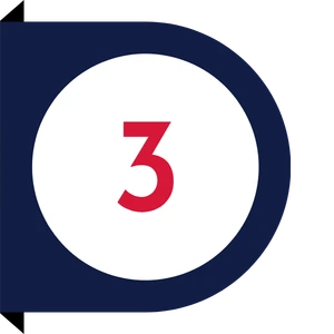 Number 3 badge for a VIP talent travel checklist section.