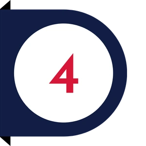 Number 4 badge for a VIP talent travel checklist section.