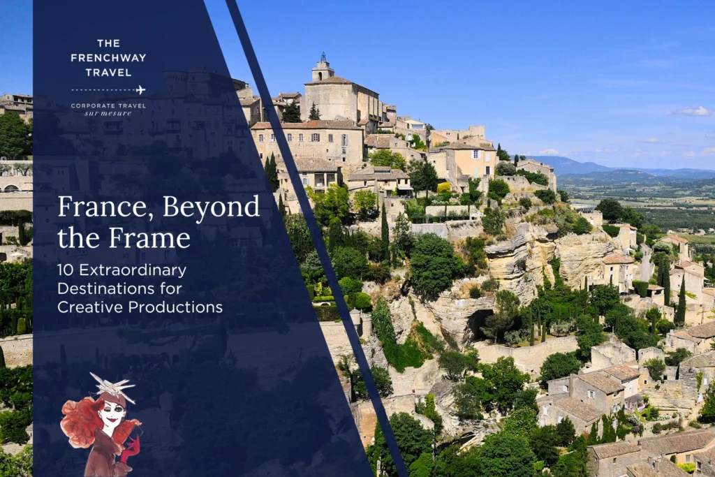 Frenchway Travel article cover featuring the historic hilltop village of Gordes in Provence, France, with the title France, Beyond the Frame